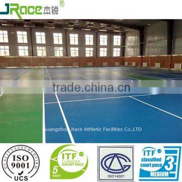China supplier of international standard badminton flooring sport surface synthetic court flooring