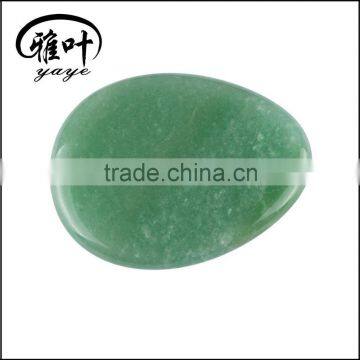 Christmas Green Aventurine Engraved Semi-precious Worry Stone Crafts