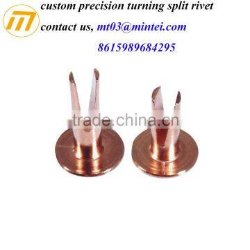 Custom Precision Turning Brass Split Rivet photo-3