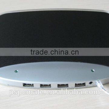 Blue LED Light Mousepad Mouse Pad Mat + 4 Ports USB HUB for PC Laptop Computer photo-6