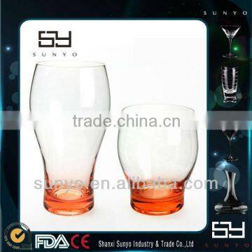 Orange Colored Drinking Glass Cup