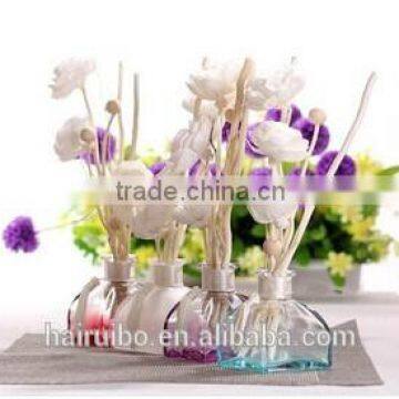 wholesale Tent shape aroma glass diffuser bottle and rattan reed stick