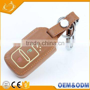 Cheap With Key Ring Carabiner Hook PU 2 Bottons Car Smart Key Holder For Honda photo-5