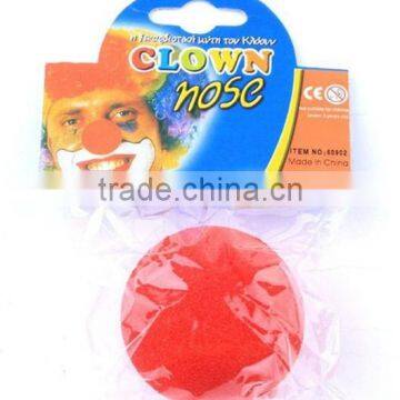 Sponge foam clown nose for circus clown