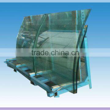 Bent toughened glass