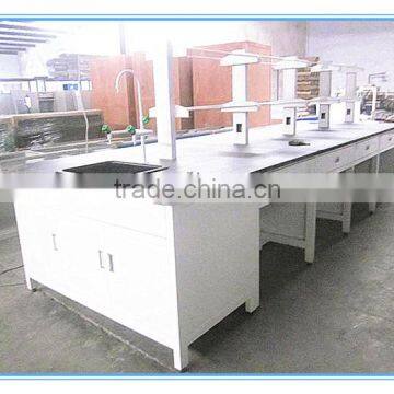 Chemicial Steel Laboratory Island Bench With Reagent Shelf