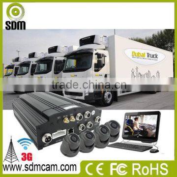 Truck fleet management 4ch mobile phone 3g live video streaming HDD SSD vehicle hd dvr