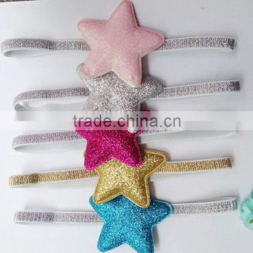 Shining Star Glitter Headband For baby Grils,Handmade Silver Children Headband