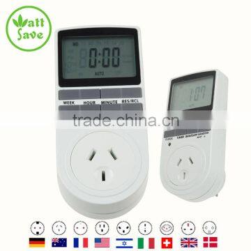 AU PLUG Large LCD Digital Timer Programmable Switch Plug-in Type with 8 Function Keys