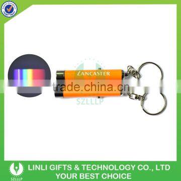 Brand Name Logo Led Light Keyring Projector Torch