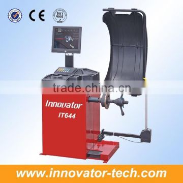 Advanced vehicle repair equipment for wheel balancing with width guage LCD monitor CE approve model IT644