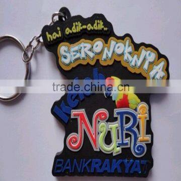 China factory making cheap rubber keychain for decoration