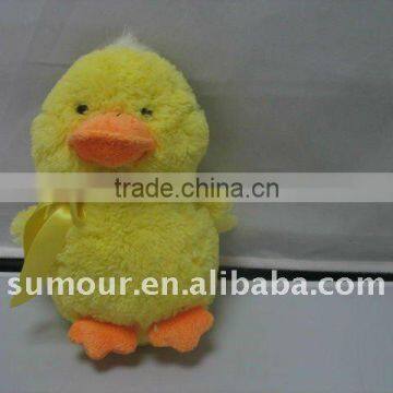 Duck plush toy with ribbon