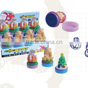 Little Figurine Cartoon Plastic Stamp/Promotional Plastic Hot Sale Animal Toy Self-inking Stamp