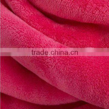 Solid dye Coral fleece fabric for producing blanket