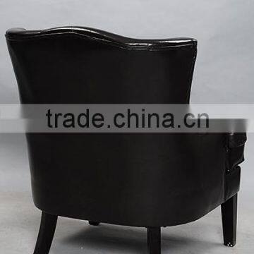 Leather Antique Dark Brown Tub Chair photo-3