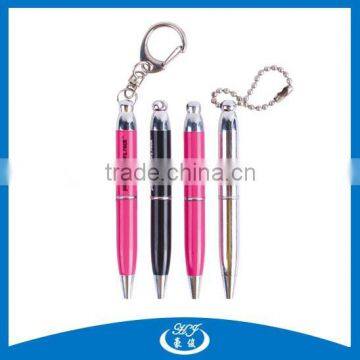 Multi Color Metal Ball Pen Promotional Cute Pen Ball Pen With Keychain