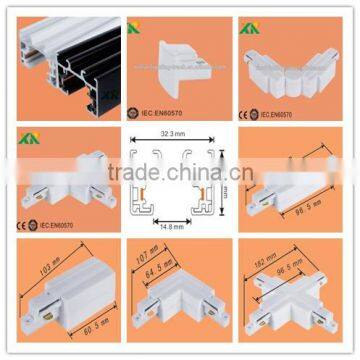 New design single phase 3 wires lighting track rail for COB track light