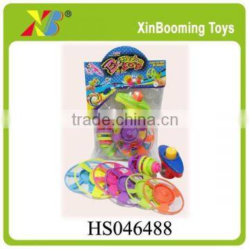 Promotion toy plastic spinning top set with EN71/HR4040/ASTM/EN62115