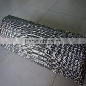 Ribbed Stainless steel mesh belt for food processing