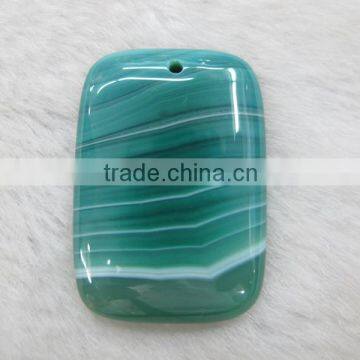 Green banded agate rectangle pendants,semi precious stone jewelry sets, factory direct wholesale