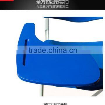 Hot Sale Training Room Plastic Study Chair With Folded Writing Pad photo-4