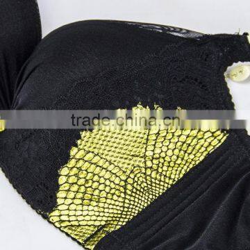 Women's Retro Breast Lift Thin Cup Plus Size Lace Bra photo-6