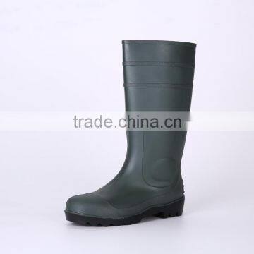 Cheap Simple Style Safety PVC Rain Shoes With Steel Toe, Industrial Safety Boots photo-3