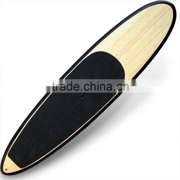 Stand up paddle board with bamboo veneer