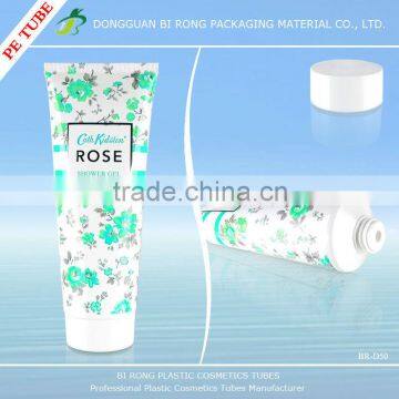 cosmetic usage and hot stamping Surface Handing cosmetic packaging tube for shower gel