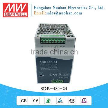 MeanWell 480w 24v power supply for industrial use/480W Single Output Industrial DIN RAIL with PFC Function