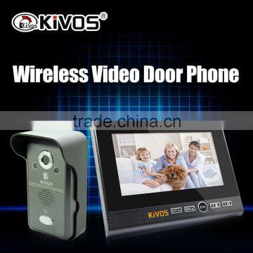 2.4GHz 7 inch screen color CMOS camera wireless video door phone for villa intercom system