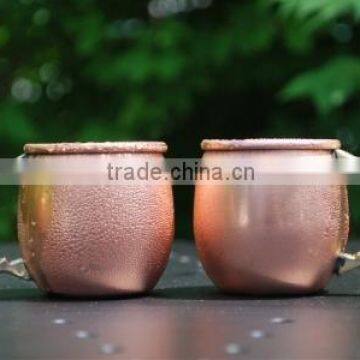 Hammered Barrel Shape Copper Mug with Nickel Lining, Solid Copper Beer Mugs, Copper Drinking Mugs