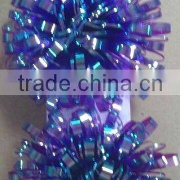 HOT SALE Gift Wrapping Decoration 3.5" Blue Iridescent / Rainbow Plastic Flower