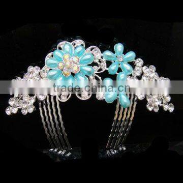 crystal pearl alloy hair combs