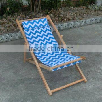 wooden folding beach chair