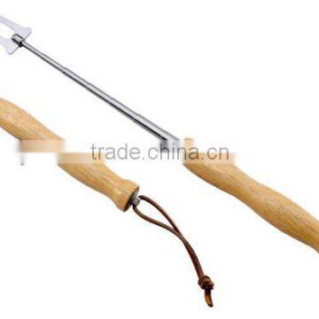 Wood Handle telescopic BBQ Fork