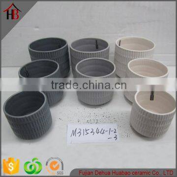 various colour ceramic garden flower pot