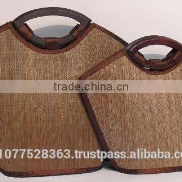 High quality best selling bamboo shopping bag with handle from vietnam