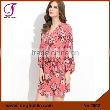 FUNG 2802 Women Floral Wholesale Cotton Robe