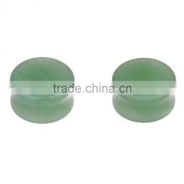 6 Pairs Green Aventurine Flesh Tunnel Plug avaible in Various Gauges