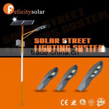 2016 Guangzhou Felicity 80w integrated solar street light with pole