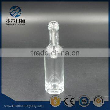 Hot sale 100ml cylinder clear glass drinking bottle wine bottle