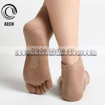 Sexy Hot Teen Girl Custom Made Socks Coffee Anti Slip Yoga Pilates Toe Socks