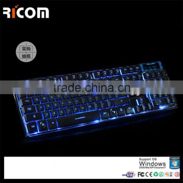 New Mechanical Keyboard Factory Wholesale 104 Keys Wired LED Backlit Computer Gaming Keyboard--LK613--Shenzhen Ricom