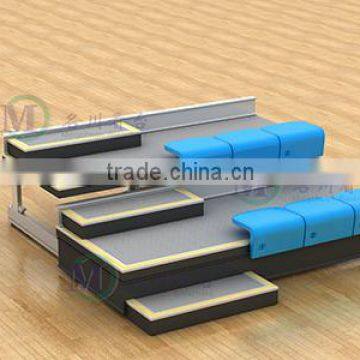 Mars Indoor Telescopic Bleacher With Bench Seat Retractable Seating System photo-2