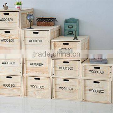 Eco-friendly natural wood chest for home storage