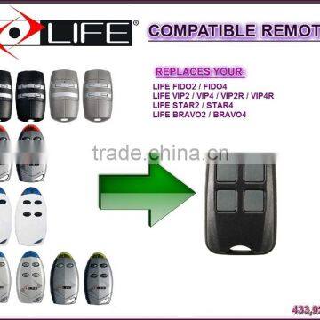 The remote for replace LIFE FIDO2 / FIDO4 / VIP2 / VIP4 / VIP2R / VIP4R / STAR2 / STAR4 / BRAVO2 / BRAVO4