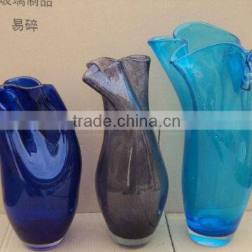 Different Shapes Of Colored Glass Decorative Glass Vase