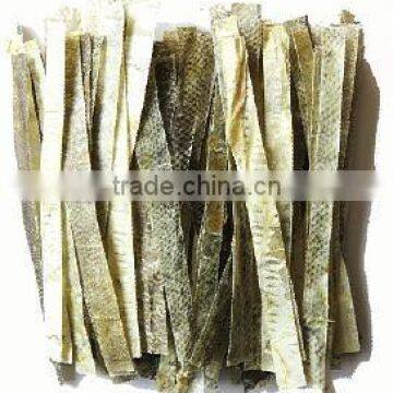 dry fish skin strip dog treat dog snack dog training treat OEM supplier factory wholesale